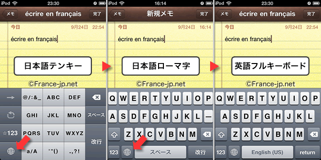フランス情報 役立つ情報 Iphone Ipad Ipod Touch のフランス語入力方法 フランス情報サイトならフランスネット